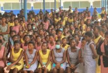 Students of three schools at Saltpond gathered to be sensitized on breast cancer