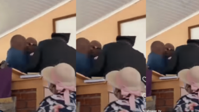 Male church member fights pastor for sleeping with his wife during service Video 696x392